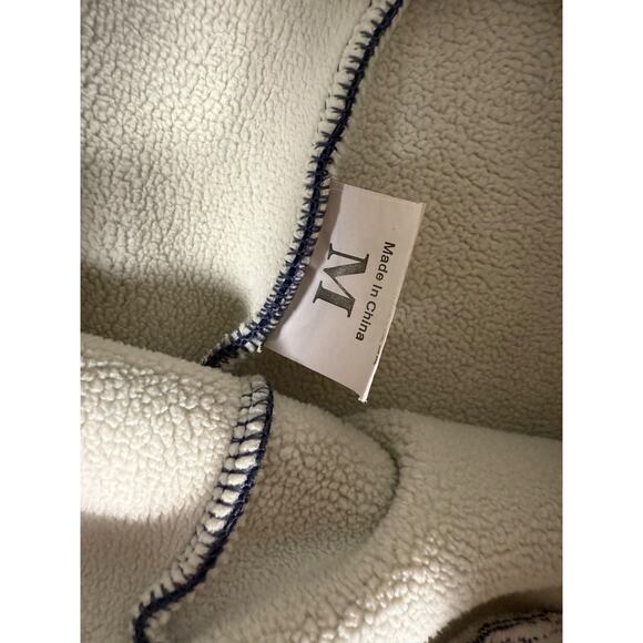 Women's Soft Clouds Fleece Blue Lined Ankle Leggings Size Medium. - Picture 6 of 9